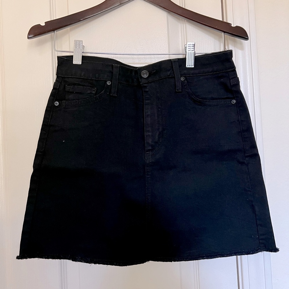 Just black denim mini skirt women’s size medium